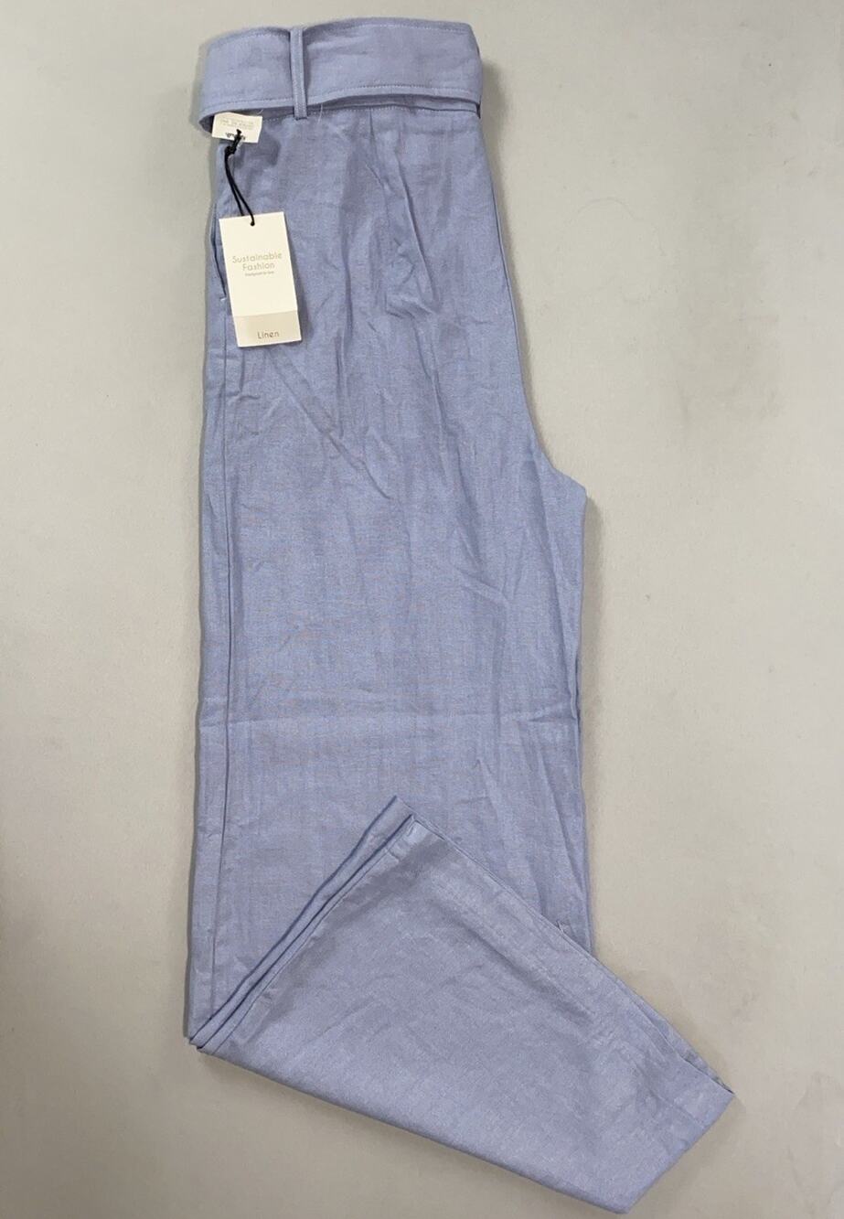 House of Harlow 1960 Extreme Wide Leg Belted Linen Blend Pants. Women's 6, NWT